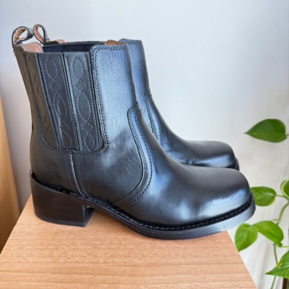 Frye Campus Chelsea Black Leather Boot - Picture 2 of 8